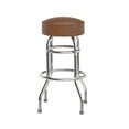 thumbnail image 2 of Emma + Oliver Weathered Brown Swivel Seat Double Ring Bar Stool, 2 of 9