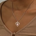 thumbnail image 3 of Beautlace 925 Sterling Silver Cross Necklace,October Birthstone Heart Pendant Necklace Jewelry Birthday Christmas Valentines Gifts for Women Mom, 3 of 12