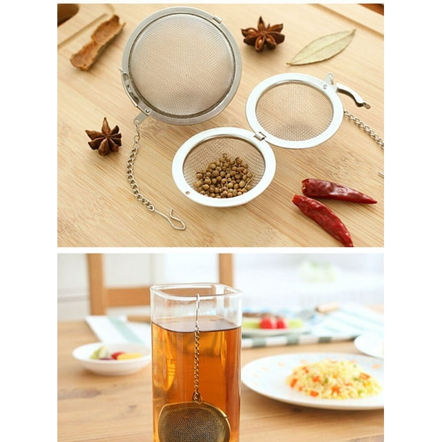 Infuseur à Thé en Acier Inoxydable à Maille Fine, Bouilloire Réutilisable, Passoire, Support en Acier Inoxydable, Boule à Épices, Filtre, Vaisselle de Boisson, Accessoires pour Maison de Thé 4,5 cm