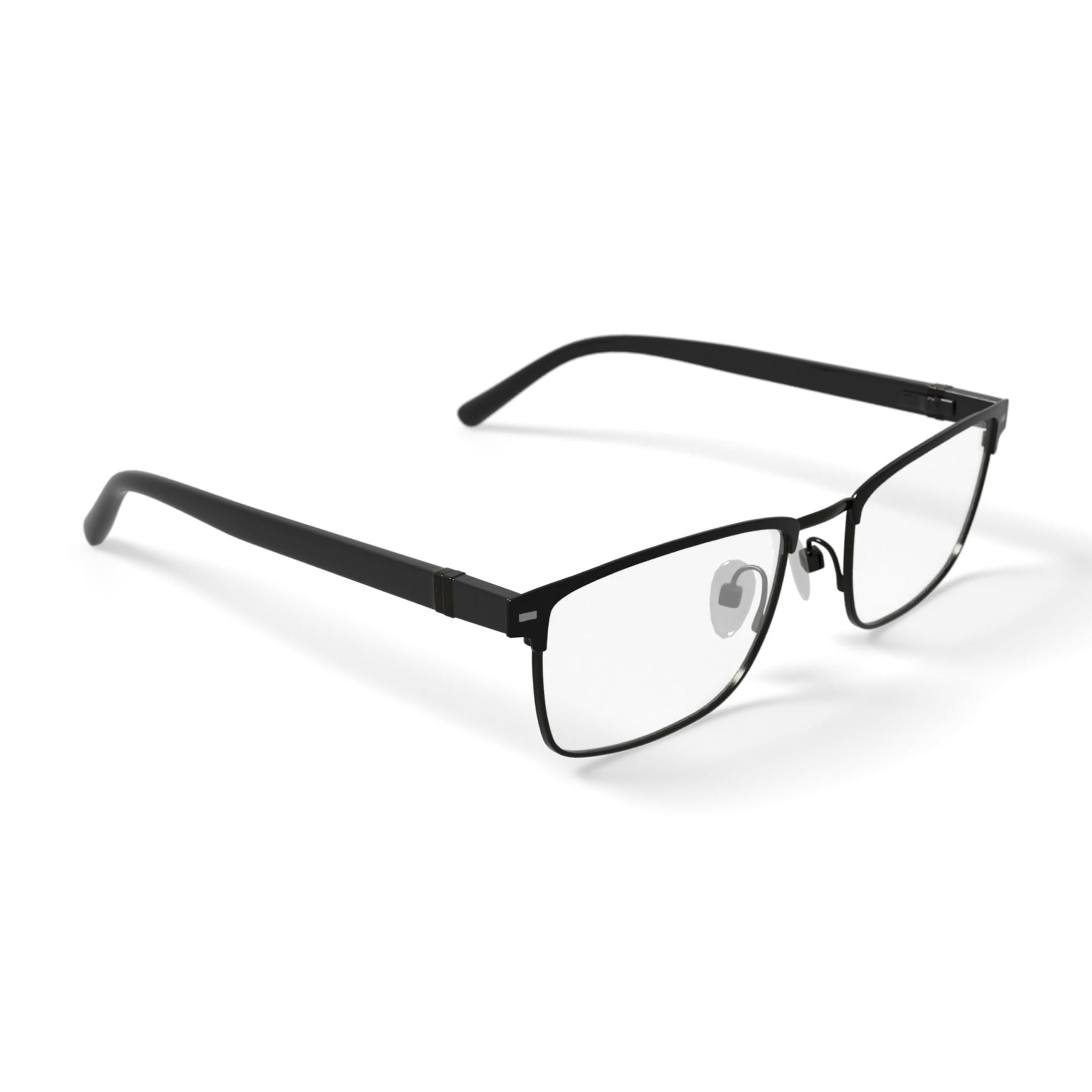 Walmart Men's 0413 Browline Prescription Eyeglasses with Case, Black