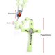 thumbnail image 5 of Collar de rosario de rosas con colgante de cruz católica, collar largo, joyería religiosa, 5 of 5