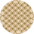 thumbnail image 1 of Ahgly Company Tapis Rond Lavable en Machine Intérieur Transitionnel Blond Doré Or, 5 Pieds Rond, 1 of 7