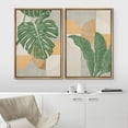 thumbnail image 3 of IDEA4WALL Framed Canvas Print Wall Art Set Mid-Century Jungle Monstera Palm Landscape Digital Art Decorative Bohemian Colorful Chic Artwork for Living Room, Bedroom, Office - 16"x24"x2 Natural, 3 of 5