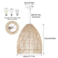thumbnail image 2 of Arturesthome Hanging Ceiling Light Fixture for Kitchen, Handmade Rattan Pendant Lighting Basket Lampshades Chandelier Decoration, 2 of 11