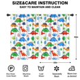 thumbnail image 2 of Blackout Kids Curtains,White Dinosaur Leaf Pattern Childrens Insulated Curtains Set Of 2,Bedroom Essentials,Toddler Room Decor 42"x63", 2 of 5