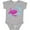 AC-Heather Grey, variant on Cute Pink Sea Turtle Boys or Girls Baby Bodysuit