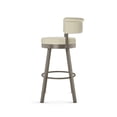 thumbnail image 3 of Amisco Rosco 26 In. Swivel Counter Stool - Cream boucle polyester / Grey Metal, 3 of 5