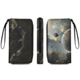 thumbnail image 2 of Womens Wallet Bifold Ladies Cluth Bag Wristlet Wrist Strap Long Purse Broken Planet Design, 2 of 6