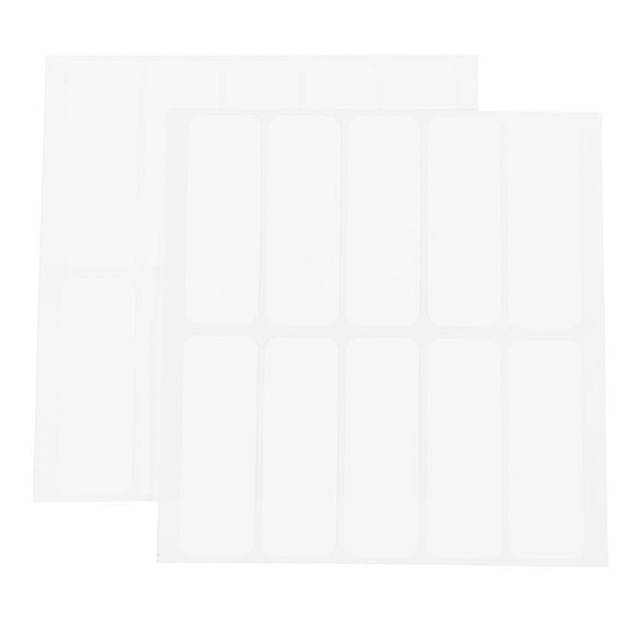 OUNONA 20pcs Handwrite Iron On Labels For Clothing Writable Fabric Name Tags For Garment Identification Laundry Room Nursing Home Office