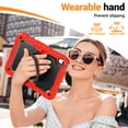 thumbnail image 3 of for iPad (A16)11th /10th Generation 11/10.9 inch 2025/2022 Case, 360 Rotating Shockproof Cover with Stand, Handle, Shoulder Strap, Red, 3 of 7