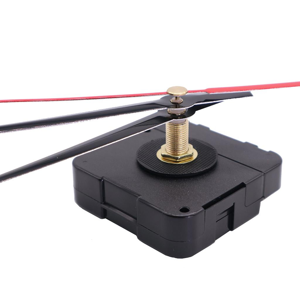 GUOOL 3x DIY Replacement Wall Clock Quartz Movement Mechanism Adjusting Long - Black And Red Pointers, 56x56x16.3mm