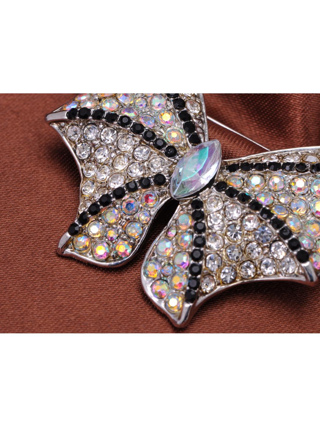 Cool Black Clear AB Crystal Rhinestone Bat Winged Butterfly Custom Pin ...