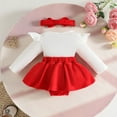 thumbnail image 6 of MEZZALL Baby Girls Long Sleeve Bodysuit Outfits Sets With Bow Headband Ribbed Knit Heart Design Fall Winter O-Neck Romper Jumpsuit Onesie One-Pieces Soft Dailywear, 6 of 6