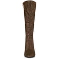 thumbnail image 6 of BLISSFUL STEP Valentine's Women's Sparkle Glitter Stiletto Heel Knee High Boots Dark Brown 6, 6 of 7
