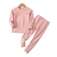 thumbnail image 3 of Godderr 2PCS Toddler Boys Girls Thermal Underwear Set Kids Thermals Long Johns Tops Bottom Warm Outfit for 2-14 Years Old Teenagers Baby, 3 of 9