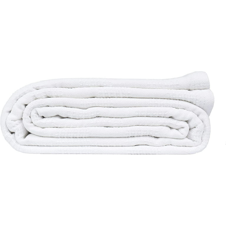 Linteum Textile Hospital 100% White) SNAGLESS in, Blanket, Cotton Spread (74x100 Thermal