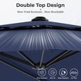 thumbnail image 2 of Alpha Joy 15ft Outdoor Patio Umbrella Extra-Large Double-Sided Garden Umbrella with Ventilation and Base - Navy, 2 of 7