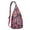 Rose-red, variant on Waterproof Hiking Sling Backpack for Women – Lightweight Crossbody Bag with Adjustable Strap, Chest Bag for Travel & Outdoor Adventures – Paisley Boho Vintage Floral, Chic Retro Design