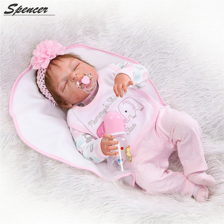 Spencer 56cm Handmade Full Body Silicone Vinyl Reborn Newborn Baby Sleeping Newborn Girl Xmas - Walmart.com