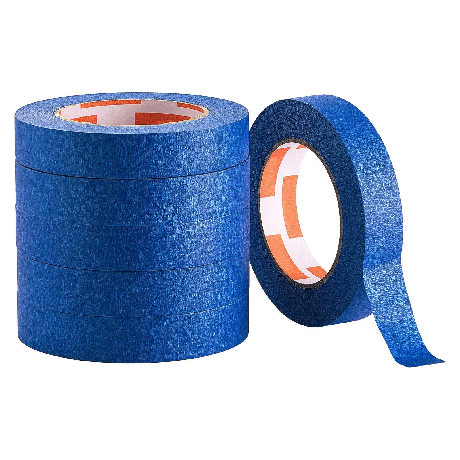 Blue Painters Tape 1 Inch Wide 0.94 Inch x 60 Yards 6 Rolls for Painting Edging Decorating DIY Crafts
