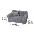 thumbnail image 2 of Pet Bed Washable Cushion, Cozy Elevated Sofa for Cats Small Dogs, Soft Cotton Cover Removable, Non Slip Base Indoor Living Room Bedroom Balcony Use, 2 of 6