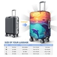 thumbnail image 4 of Hirioo Hawaiian Island Dolphin for Elasticity Suitcase Cover (No luggage Included) Durable Luggage Protector Fits 18-32 Inch Luggage-Small, 4 of 7