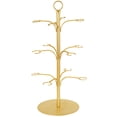 thumbnail image 2 of Wanchiy 3-Tier Metal Cocktail Red Wine Tree Stand with 12 Glass Holders – Crystal Accents for Home Bar, 2 of 8