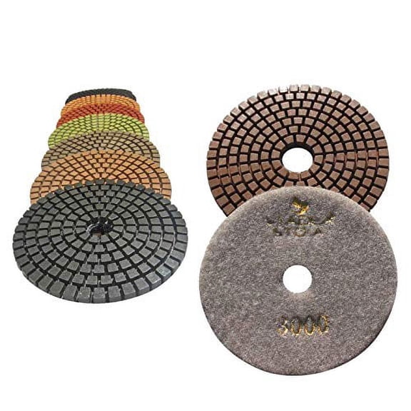 STADEA Grit 10000 (2 Pieces) 5" Diamond Polishing Pads for Granite Marble Concrete Stone polishing Wet Grinder