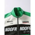 thumbnail image 4 of Men's Racing Style Zip Jacket - Green & Black Color-Blocking, Stand Collar, Loose Fit, Polyester Lining, Casual Streetwear, Everyday Wear, Motorcycle Jacket, Durable Jacket, 4 of 6