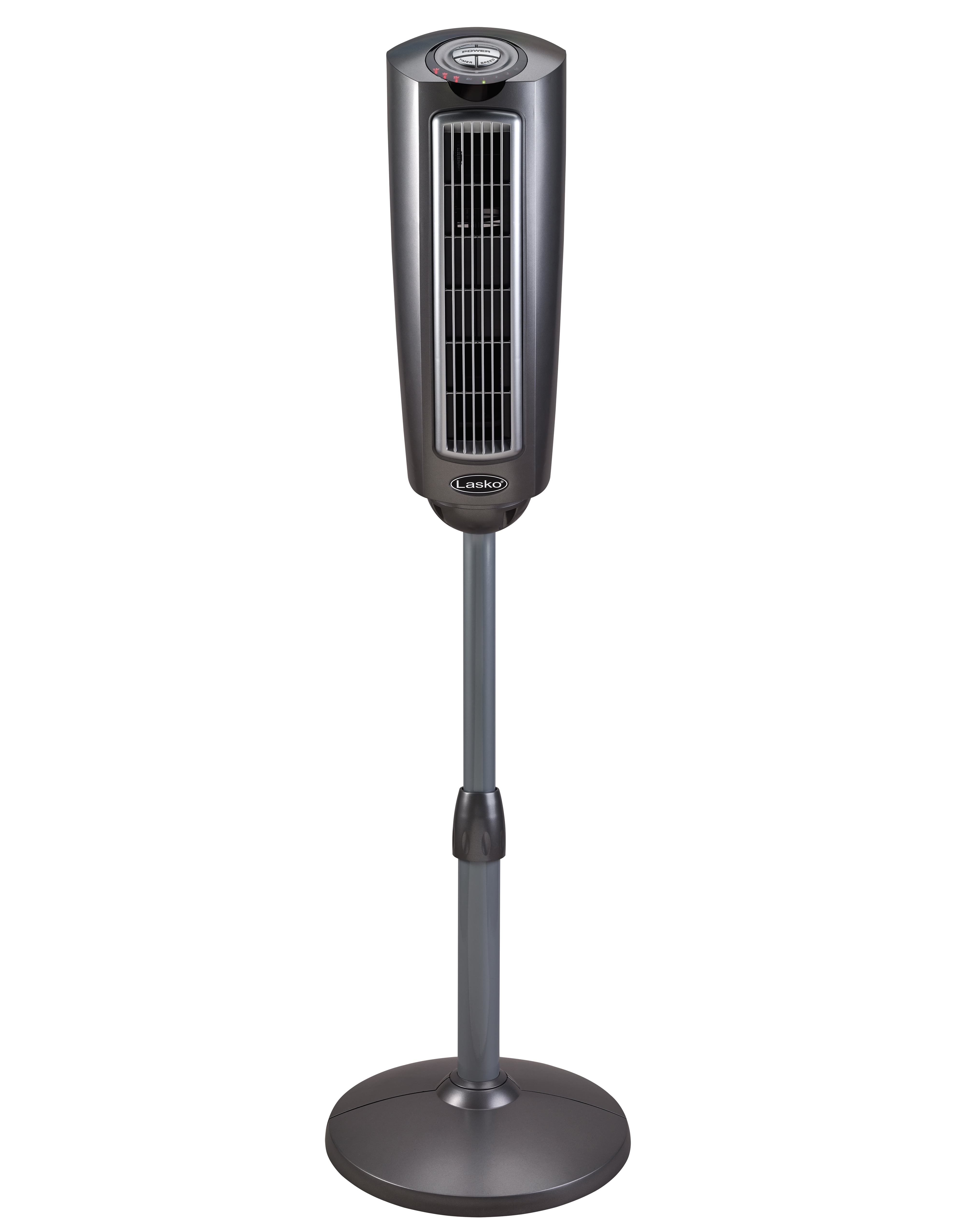 Lasko 52″ Adjustable Oscillating Pedestal Tower Fan with Timer and Remote,  2535, Gray - Walmart.com