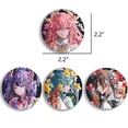 thumbnail image 2 of 9 Pack/Set Game Genshin Impact Badge Kazuha Yae Miko Venti Hu Tao Xiao Cosplay Cute Flower Brooch Pin insignia Accessories for Bag Decorate Gifts, 2 of 7
