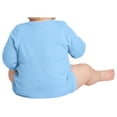 thumbnail image 2 of Yellow Rooster Infant Long Sleeve Baby Rib Bodysuit Light Blue NB, 2 of 5