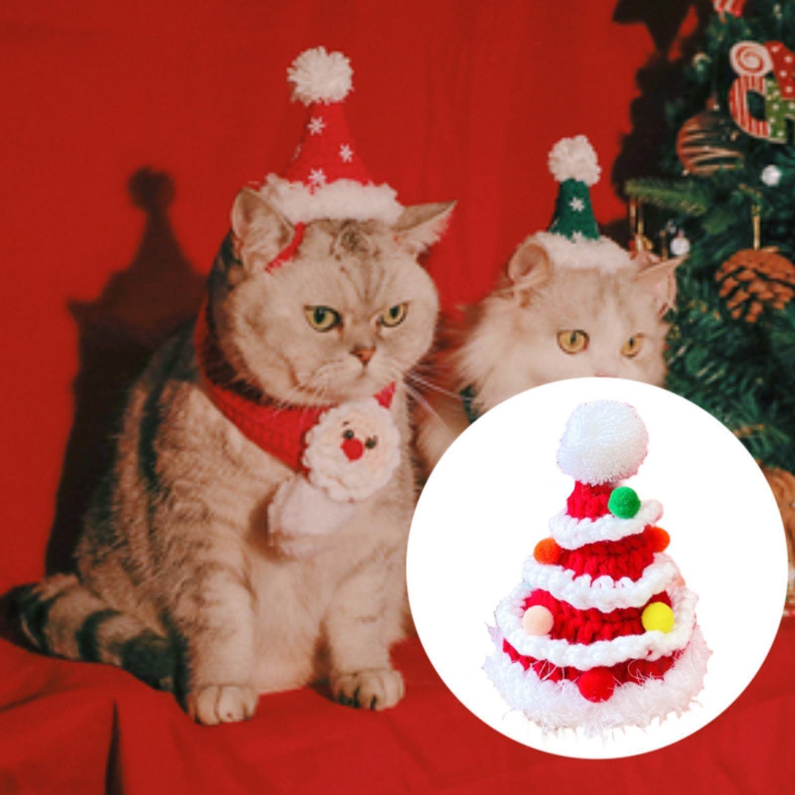 Costume De Noël Pour Chien – Chapeau Et Bandana Festifs Pour Petit Chien | Cadeau Mignon Pour Fêtes Et Photos