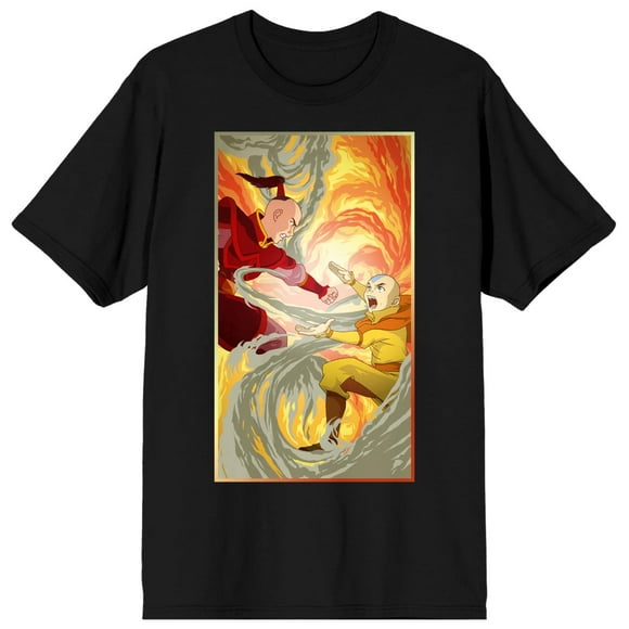 Avatar: The Last Airbender Aang vs Zuko Black T-Shirt