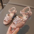 thumbnail image 7 of JUMEYU Girls Summer Sandals Girls Casual Sandals Cute Strappy Sandals with Zipper Summer Shoes for Little/Big Kids Size 2.5 (White,Big Kids 2.5), 7 of 7