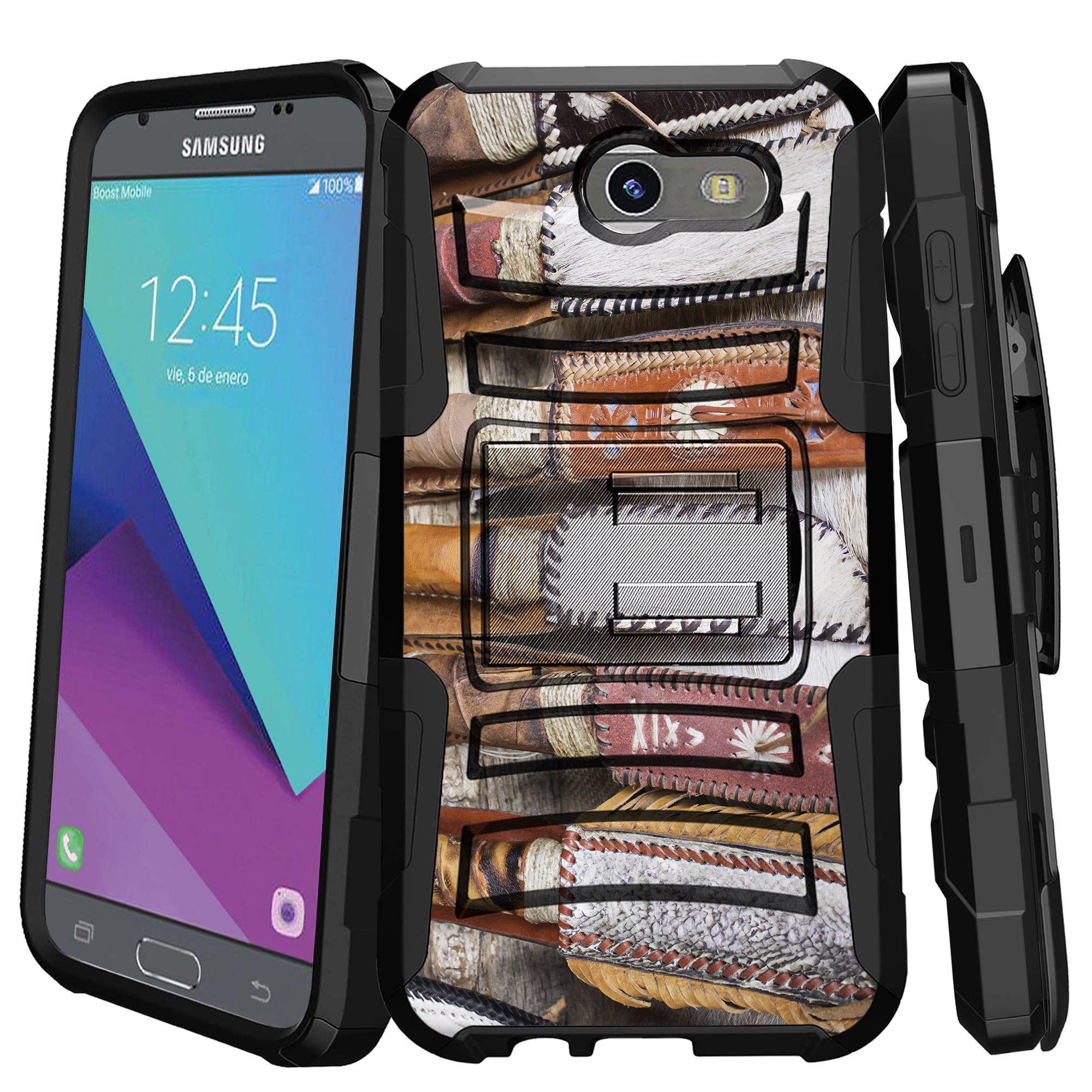 Samsung Galaxy J3 Emerge Case Galaxy J3 17 Case J3 Pro Case Armor Reloaded Heavy Duty Case With Belt Clip Kickstand Hunting Collection Walmart Com Walmart Com