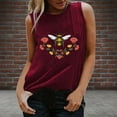 thumbnail image 2 of Graphic Shirt for Women Funny Print Sleeveless Cute Juniors Tops Teen Girl Tee Funny T Shirt, 2 of 7