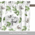 thumbnail image 6 of Botanical Country Valance Curtain Green Eucalyptus Leaves White Background Window Valances Rod Pocket Short Curtains Window Treatments for Kitchen Bedroom Bathroom Laundry 60" x 14", 6 of 9