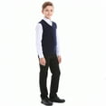 thumbnail image 4 of TOPTIE Youth Unisex V-Neck Sweater Vest-Black-XL, 4 of 8