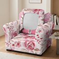 thumbnail image 3 of Psesaysky Pink Butterfly and Floral Couch Covers for Living Room, 2 Piece Individual Cushion Cover Brushed Armchair Covers Stretch for Pet, 3 of 8