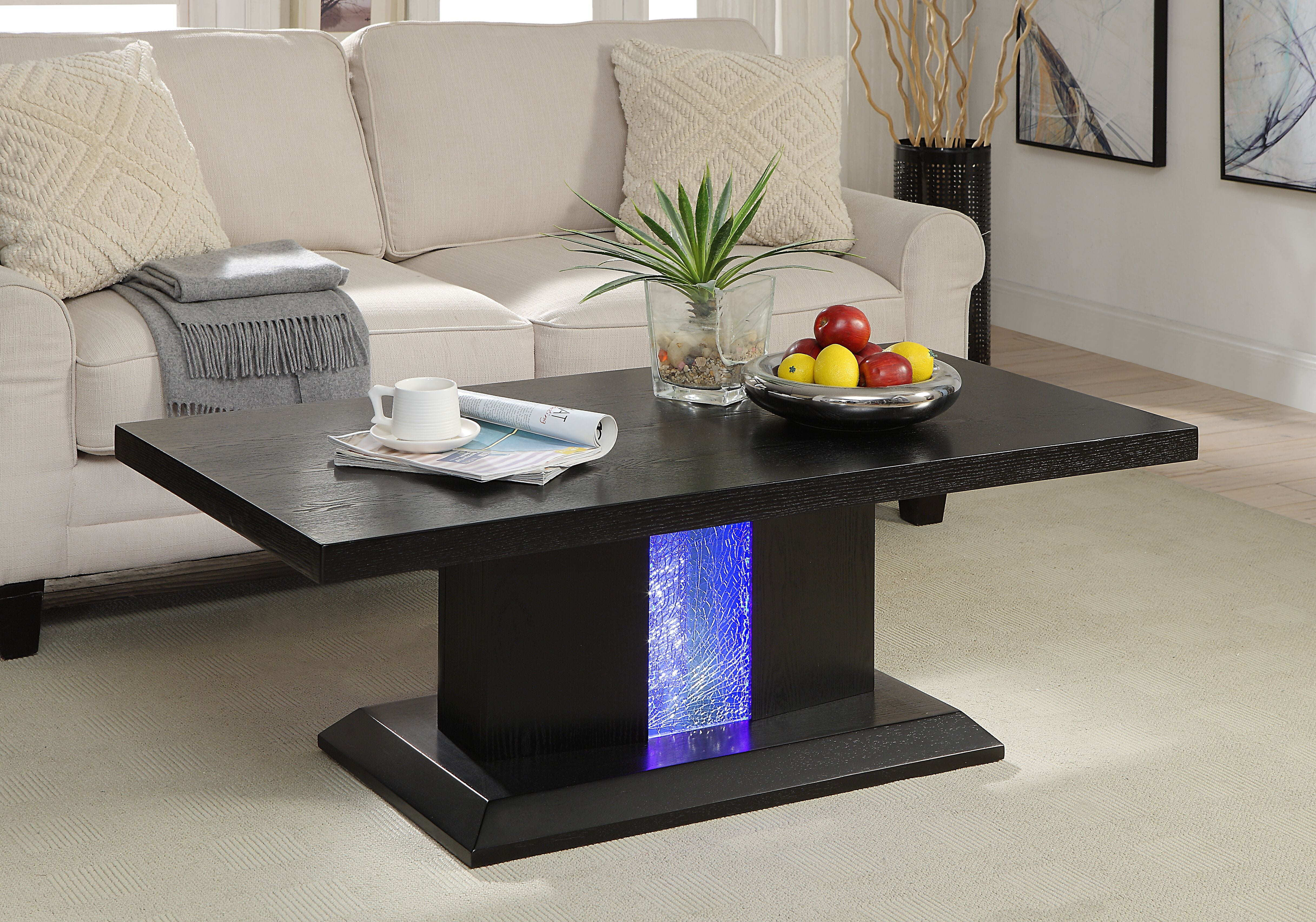 led black coffee table