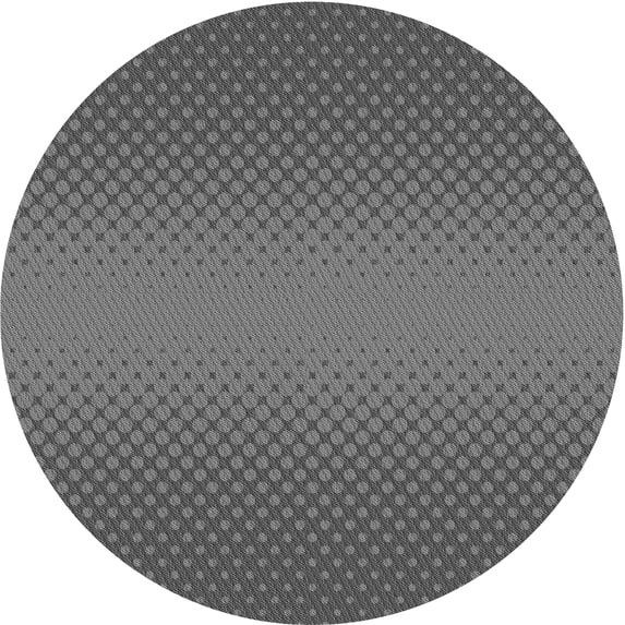Ahgly Company Indoor Round Patterned Battleship Gray Area Rugs, 7' Round