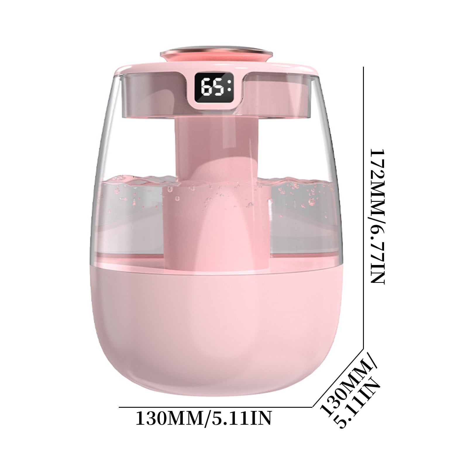 Humidifier, 2.2L Quiet Humidifier for Home Nursery Indoor Plants, Doubel Nozzle Quiet Humidificador for Large Room Indoor Plant, Auto Shut-Off,Pink