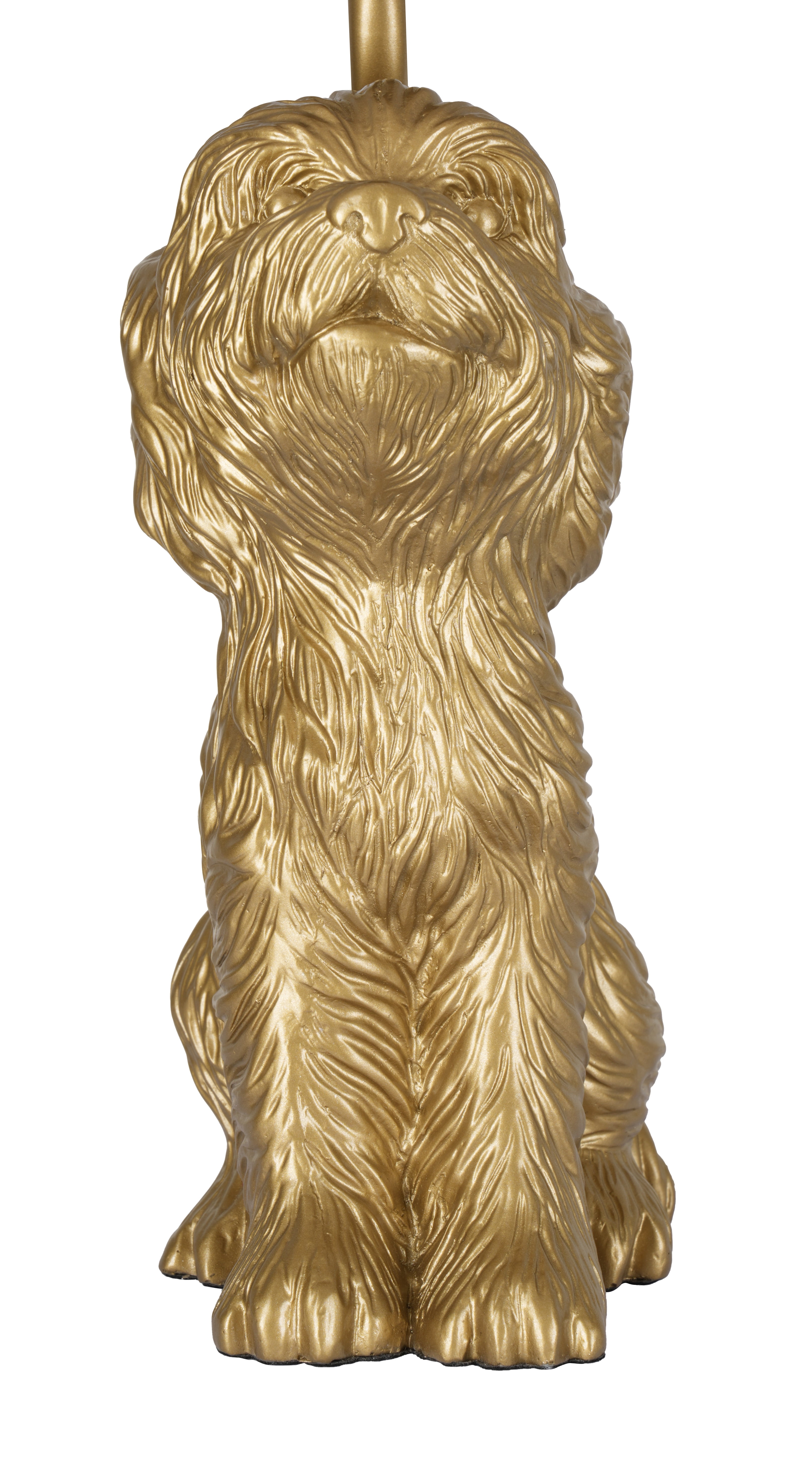 Home Decor Collection Catalina Lighting Golden Doodle Table Lamp with Painted Gold Finish and Tapered Linen Shade, 18"H