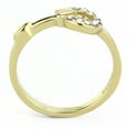 thumbnail image 3 of Luxe Jewelry Designs Women's Gold Ion Plated Stainless Steel Oriental Ring with Crystal - Size 9, 3 of 4
