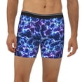 thumbnail image 2 of Xecao Blue Lightning1 Print Boxer Briefs for Men's Stretch Moisture-Wicking Underwear, Mid-Rise Classics breathable fabric, 2 of 7
