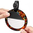 thumbnail image 2 of Thanksgiving Turkey 2pcs PU Leather Round Bag Tags Suitcase Handbag Tags with Privacy Cover and Name ID Tag for Travel Luggage, Handbags, Backpacks, School Bags, 2 of 6