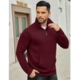thumbnail image 3 of COOFANDY Men 1/4 Zip Polo Sweatshirt Long Sleeve Lightweight Collar Pullovers for Spring Fall Winter, 3 of 7