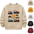 thumbnail image 6 of ZACPNCV Boy Sweatshirts Toddler Boy Long Sleeve Cotton Sweat Shirt Boys Pullover Shirt Truck Print Tops for Kids Burgundy 11-12 Years, 6 of 6