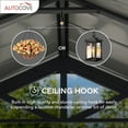 thumbnail image 6 of AutoCove 12x20 Metal Carport, Gray Steel Frame Gable Roof Gazebo, Outdoor Living Pavilion with 2 Ceiling Hooks, 6 of 11